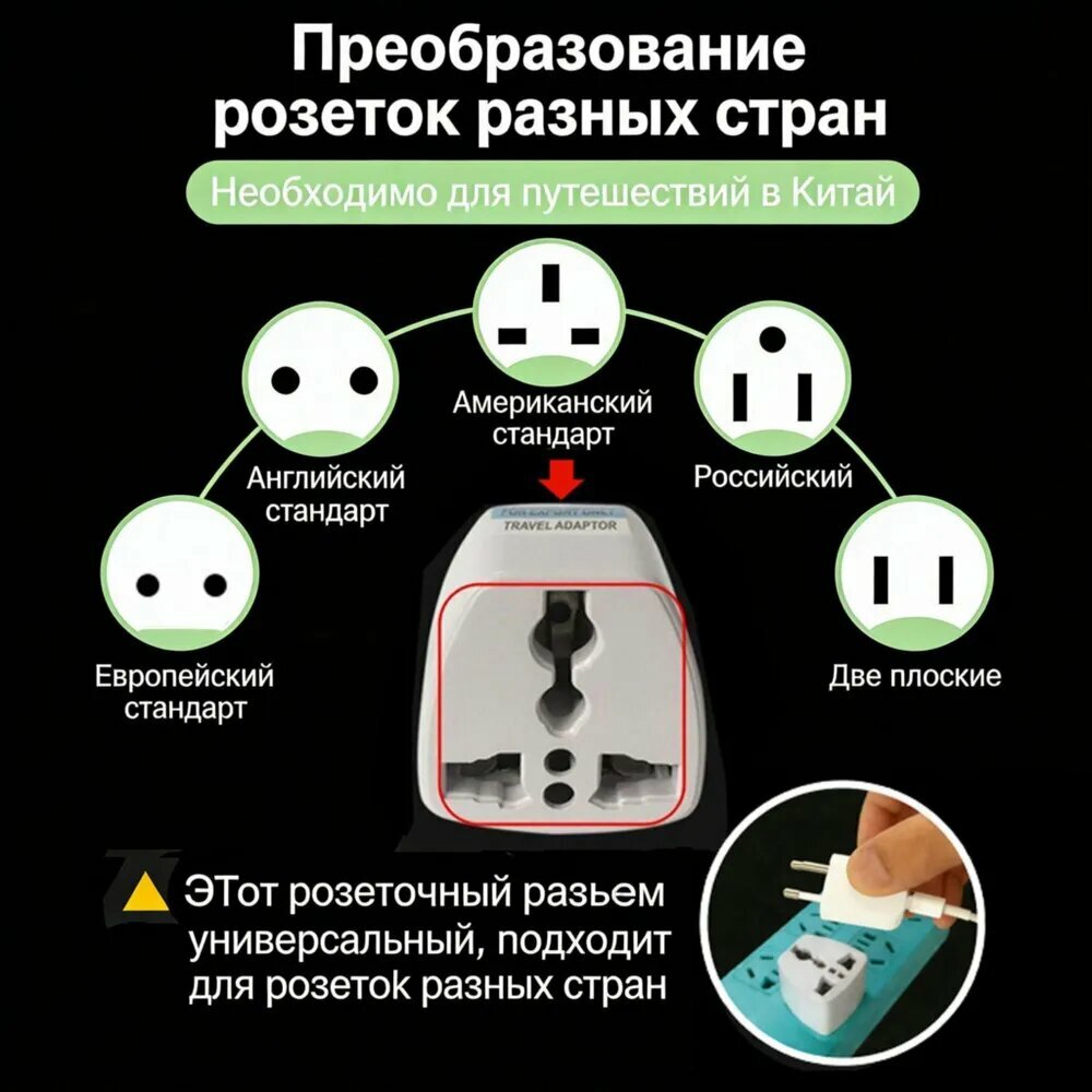Адаптер с евровилки на розетку