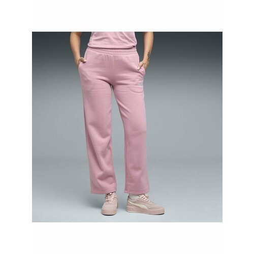 фото Брюки спортивные puma ess small no. 1 logo comfort straight pants fl op, размер xl, розовый