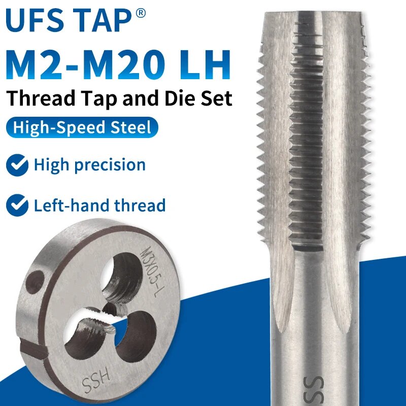 Метчики и плашки UFS TAP 1SET HSS для левой резьбы M2-M20 M5X0.8 LH