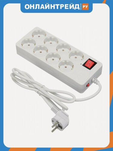 Изображение товара Сетевой фильтр Buro 800SH-1.8-W 1.8м (8 розеток) белый (коробка)