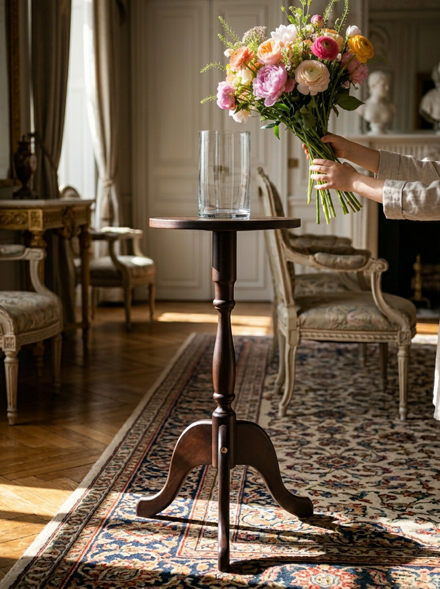 Подставка под цветы IFERS напольная П2 для дома, интерьерная, цвет средне-коричневый