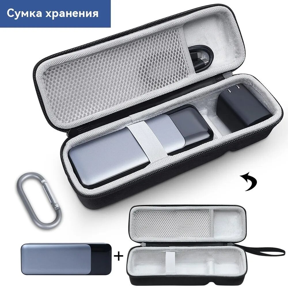 Чехол для внешнего аккумулятора Anker Prime и PowerCore 737 из эва с фланелью, водонепроницаемый и ударопрочный