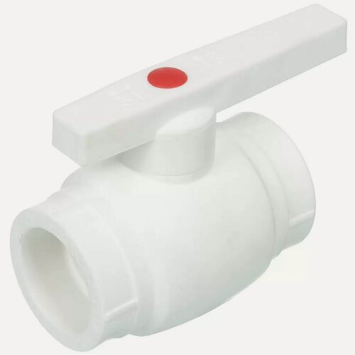 Изображение товара Кран шаровой Valfex Optima полипропиленовый стандартнопроходной d50 мм белый для водоснабжения и отопления под пайку