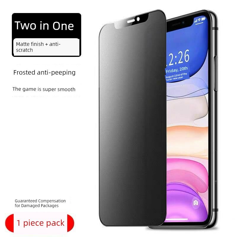 Защитная пленка для iPhone 12 полный экран жесткая кромка матовая антибликовая с двойной функцией защитой от пыли на