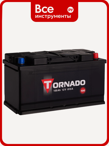 Изображение товара Аккумулятор TORNADO 6ст 100 NR 12‑вольтовый кальциевый автомобильный тип DIN L5 с высоким пусковым током