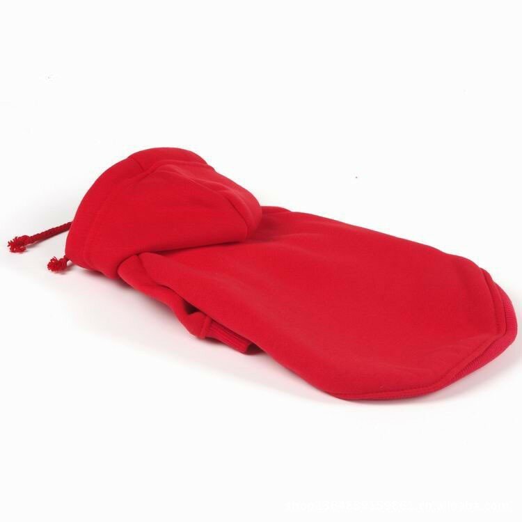 Dog winter hoodie with cotton fabric and casual style for small to xxl pets, red xl
