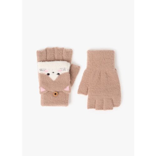 Митенки Funday для девочек, размер S-M, бежевый