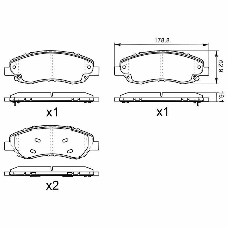 Колодки тормозные SAT ST-28-0226 спереди TANK 500 21-
