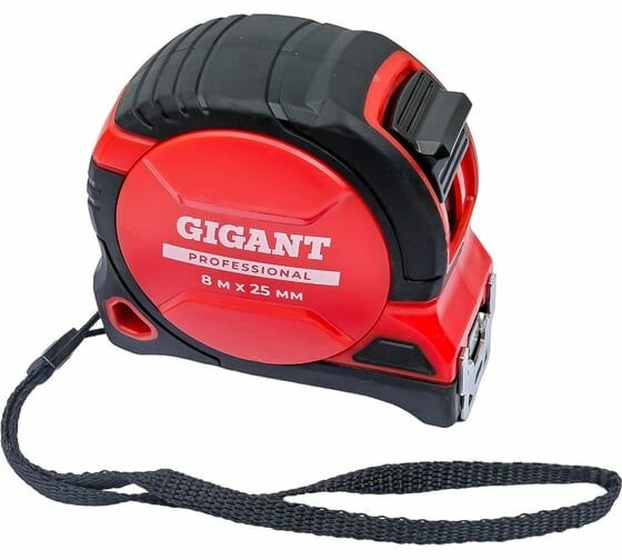 Рулетка 8м строительная Gigant Professional с магнитным зацепом GPGW-12