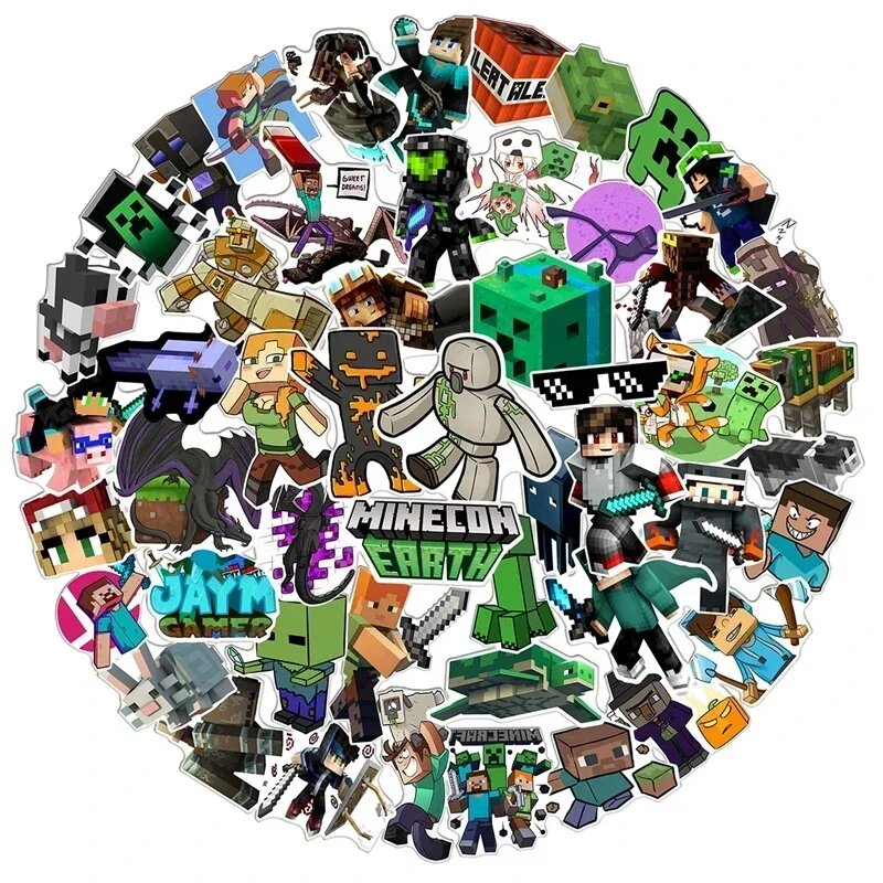 Наклейки Minecraft 50 шт. Цвет: new