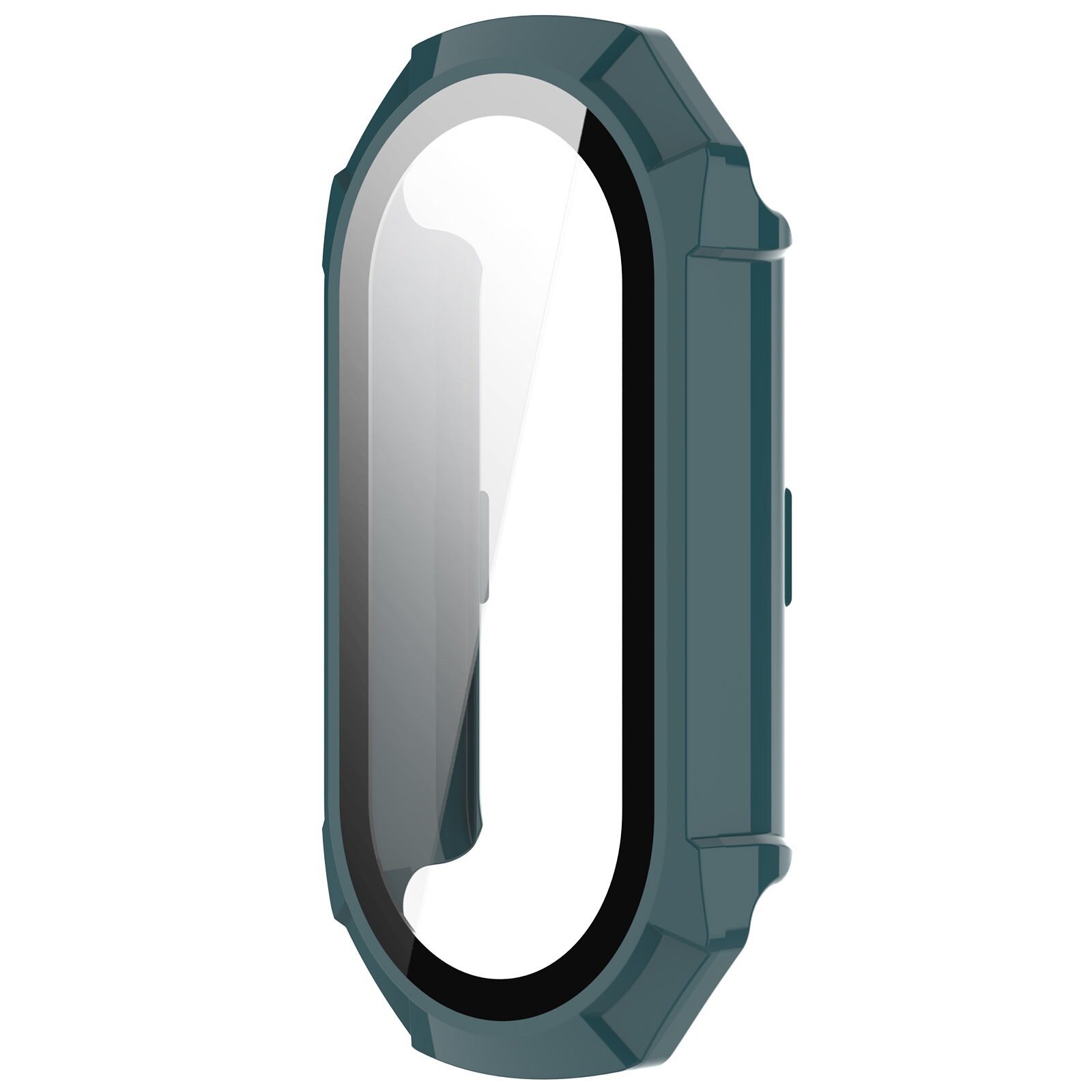 Моховый зеленый армированный чехол для Xiaomi Smart Band 9, 8, 8 NFC — зеленый (природный дизайн)