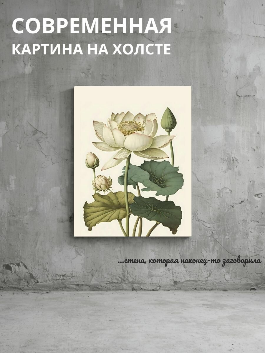 Картина на холсте Лотос 30x40 см