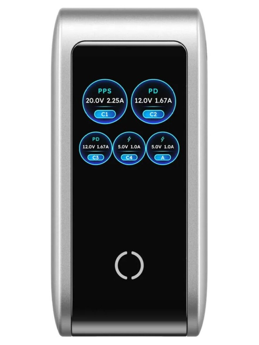 Сетевое зарядное устройство Ugreen X773 100Вт, 5-Port, серый(65620B) — фото 1