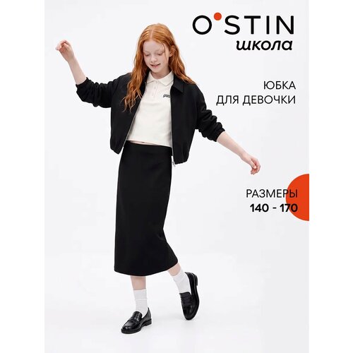 фото Школьная юбка o'stin, размер 170, черный