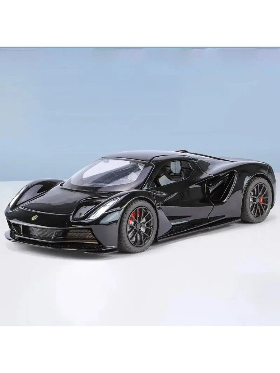 1:24 Масштабная модель Lotus Evija металлическая инерционная машинка со звуком