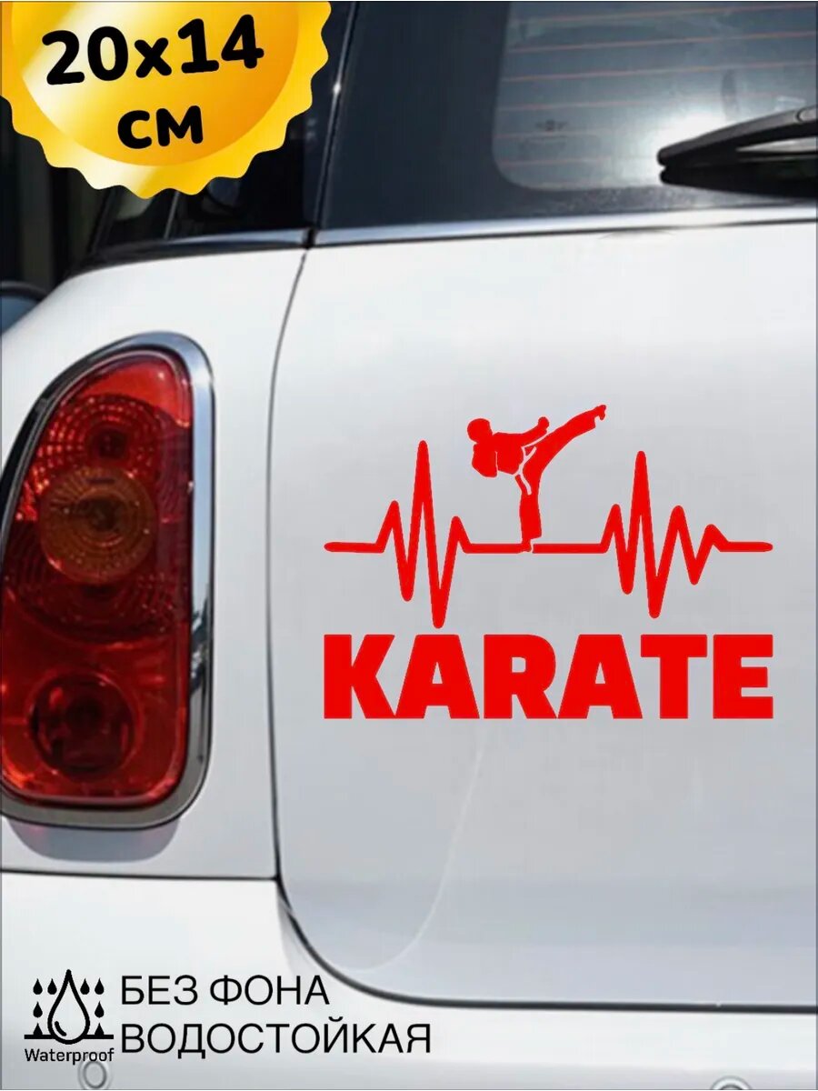 Наклейка на авто Карате Karate 20Х14 см