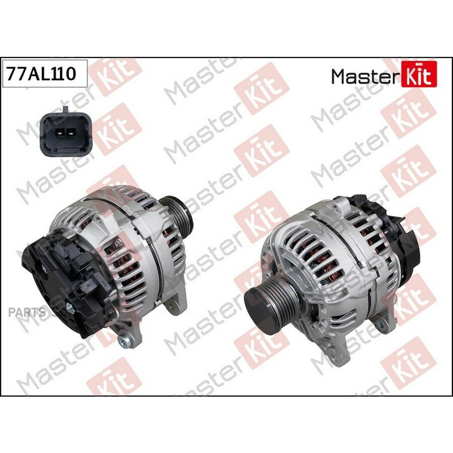 Генератор RENAULT/NISSAN 1.4/1.6/1.5 DCI 02- 150A от официального дистрибьютора, MASTERKIT, артикул 77AL110