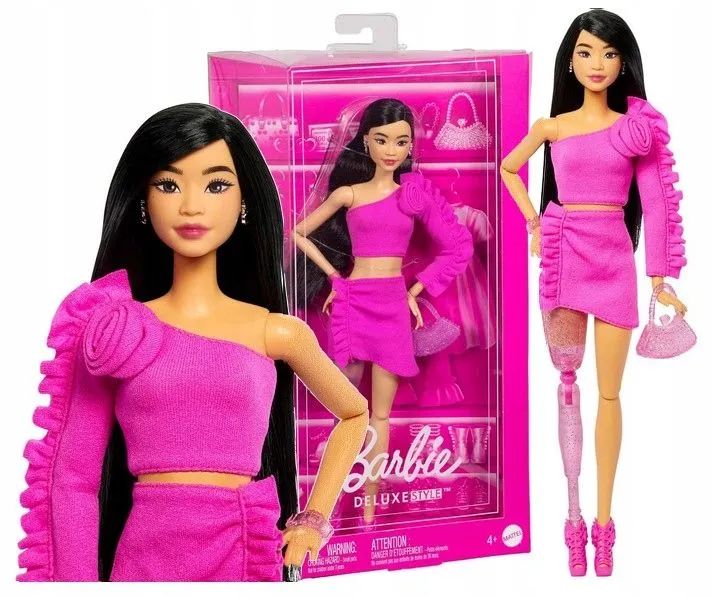 Сверкающая кукла-протез ноги Barbie Deluxe Style HYV26-HYV24