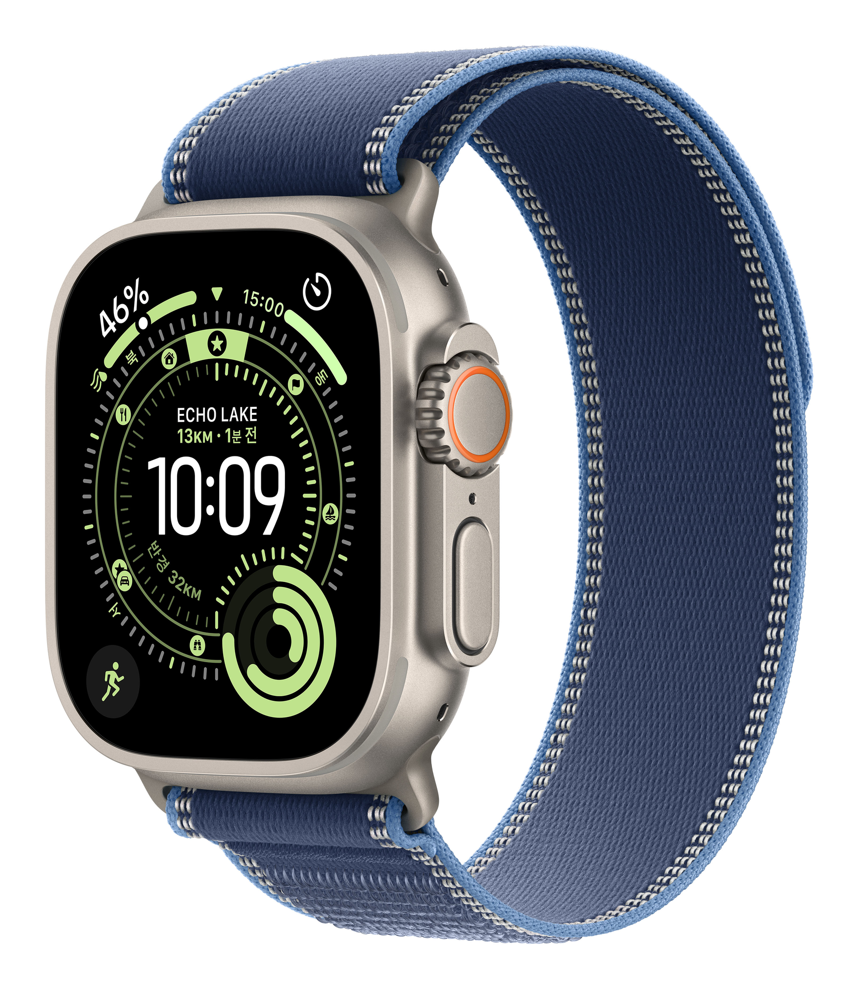 Умные часы Apple Watch Ultra 3 GPS + Cellular 49 мм, Natural Titanium, Blue/Bright Blue Trail Loop M/L (MEWU4)