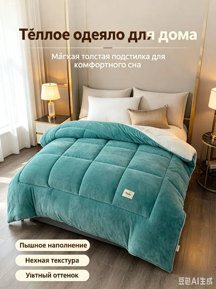 Одеяло Односпальный 150x200 см, Зимнее, с наполнителем синтетика, комплект из 1 шт