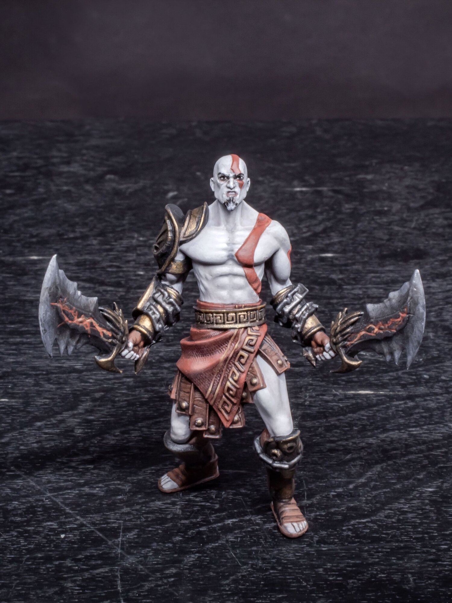 Фигурка металлическая Кратос Бог Войны коллекционная в росписи / God of War Kratos