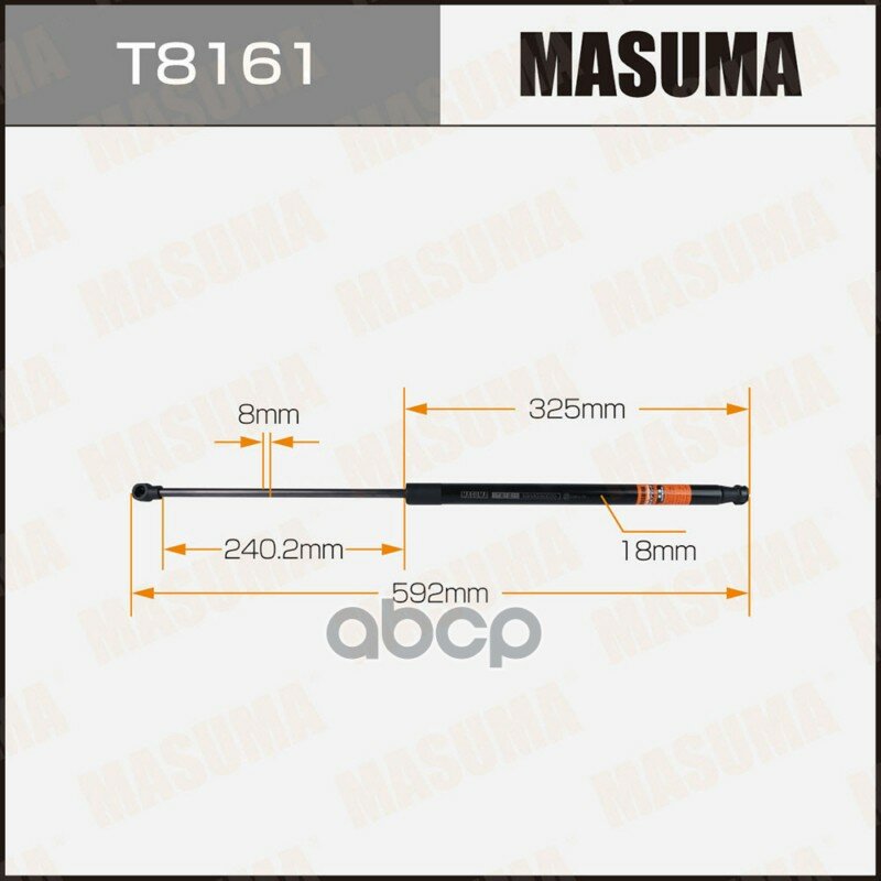 Упор газовый капота Masuma арт. T8161
