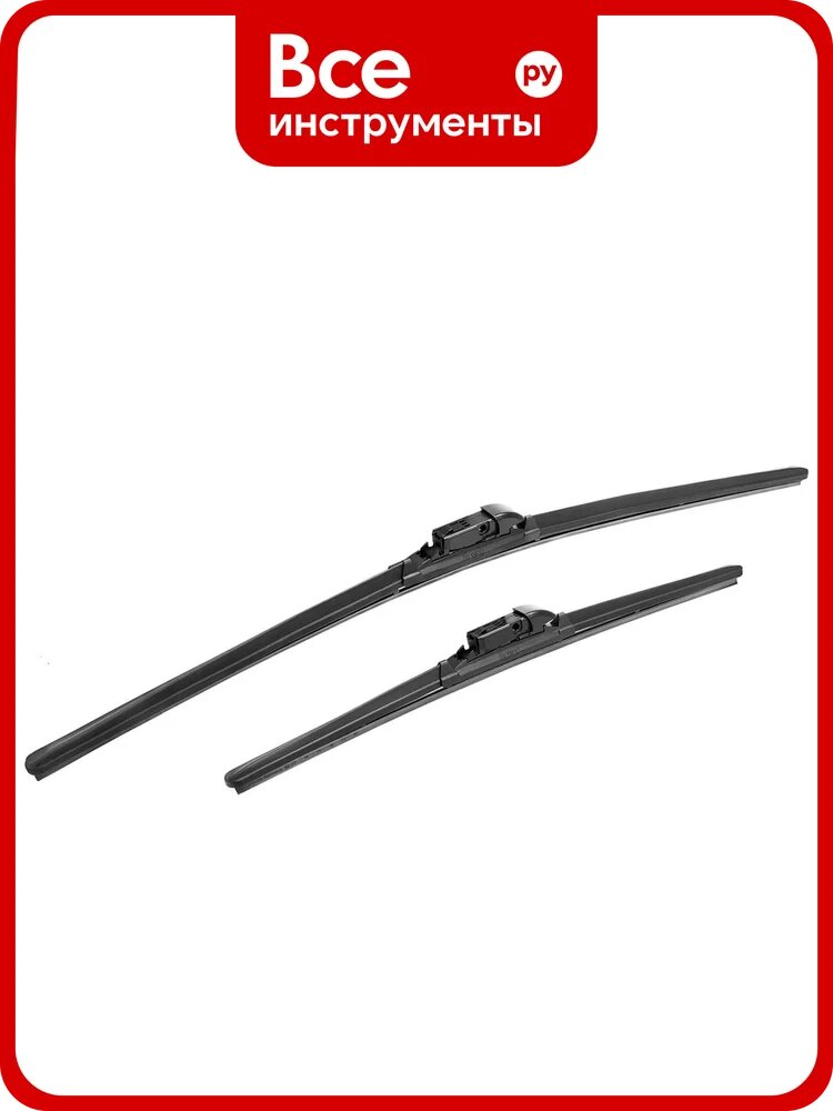 Комплект щеток стеклоочистителя HYBRID, 2 шт (65 см + 40 см), с адаптером SLIM TOP (2 шт) Heyner 020470