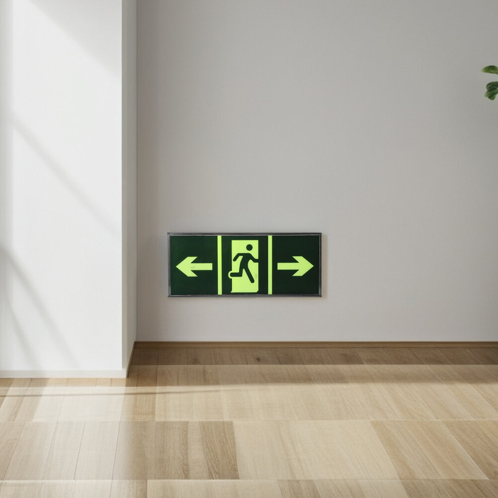 4 Шт Лuminous Exit Sign Для Стены Безопасный Выход Светодиодный Индикатор 31.50X13.50X1.00Cm