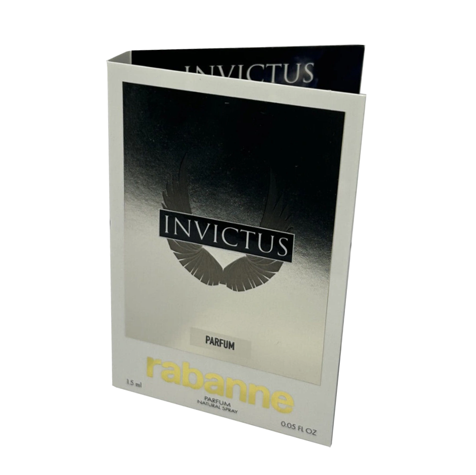 Сэмпл парфюма Paco Rabanne Invictus Parfum 1.5 / Духи Пако Рабан Инвиктус Парфам пробник / Аромат в мини-флаконе