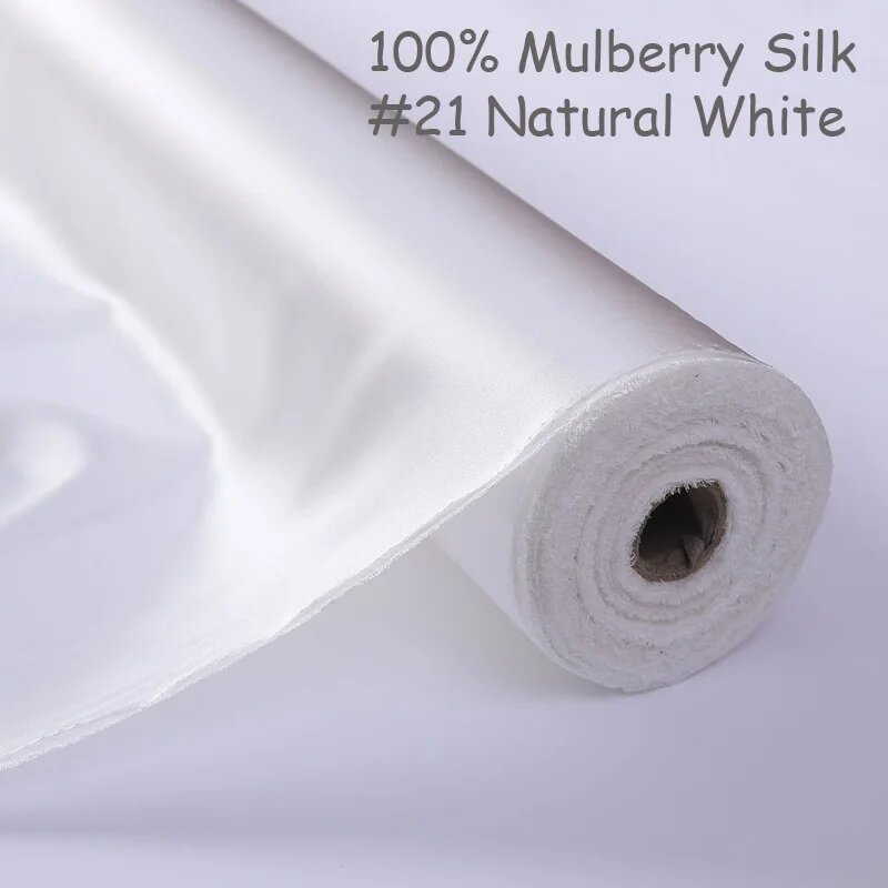 100% Mulberry Silk #21 Natural White