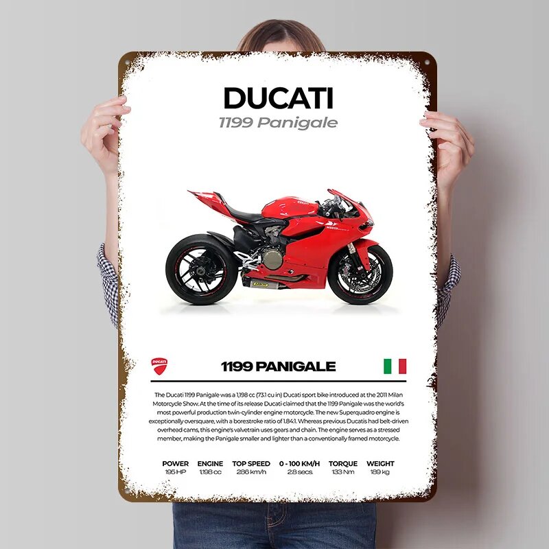 Металлические постеры D-Ducati MT001