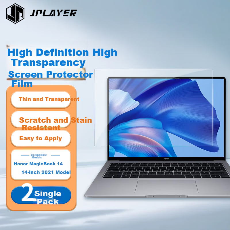JPLAYER Защитная пленка для Honor Magicbook 14 2021, 14-дюймовый HD, антицарапинная, 2 шт Цвет：Honor 14 21 модель/X14