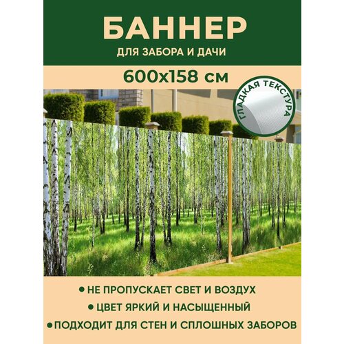 фото Фотобаннер мечта для стен и сплошных заборов 600x158 см, "лес" / фотофасад