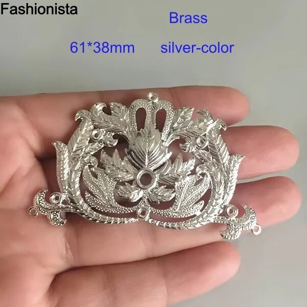 Латунные фурнитуры для бижутерии Fashionista 4 шт. Silver 4 pcs