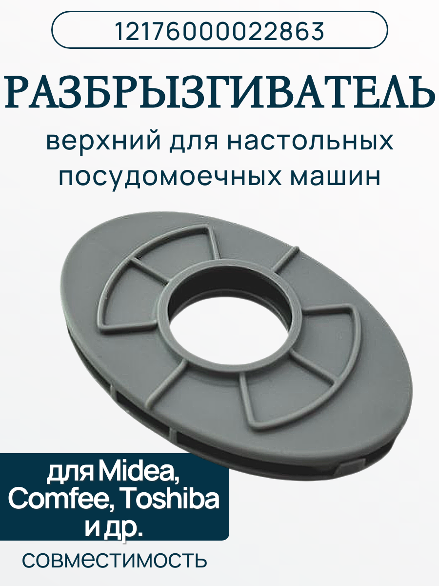 Разбрызгиватель 12176000022863 для настольной посудомоечной машины MIDEA, HI, COMFEE, Toshiba