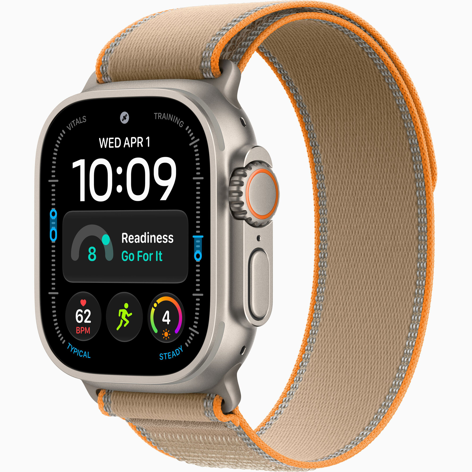Умные часы Apple Watch Series Ultra 4, 49 мм, GPS+Cellular, Natural Titanium/Sand Trail Loop M/L
