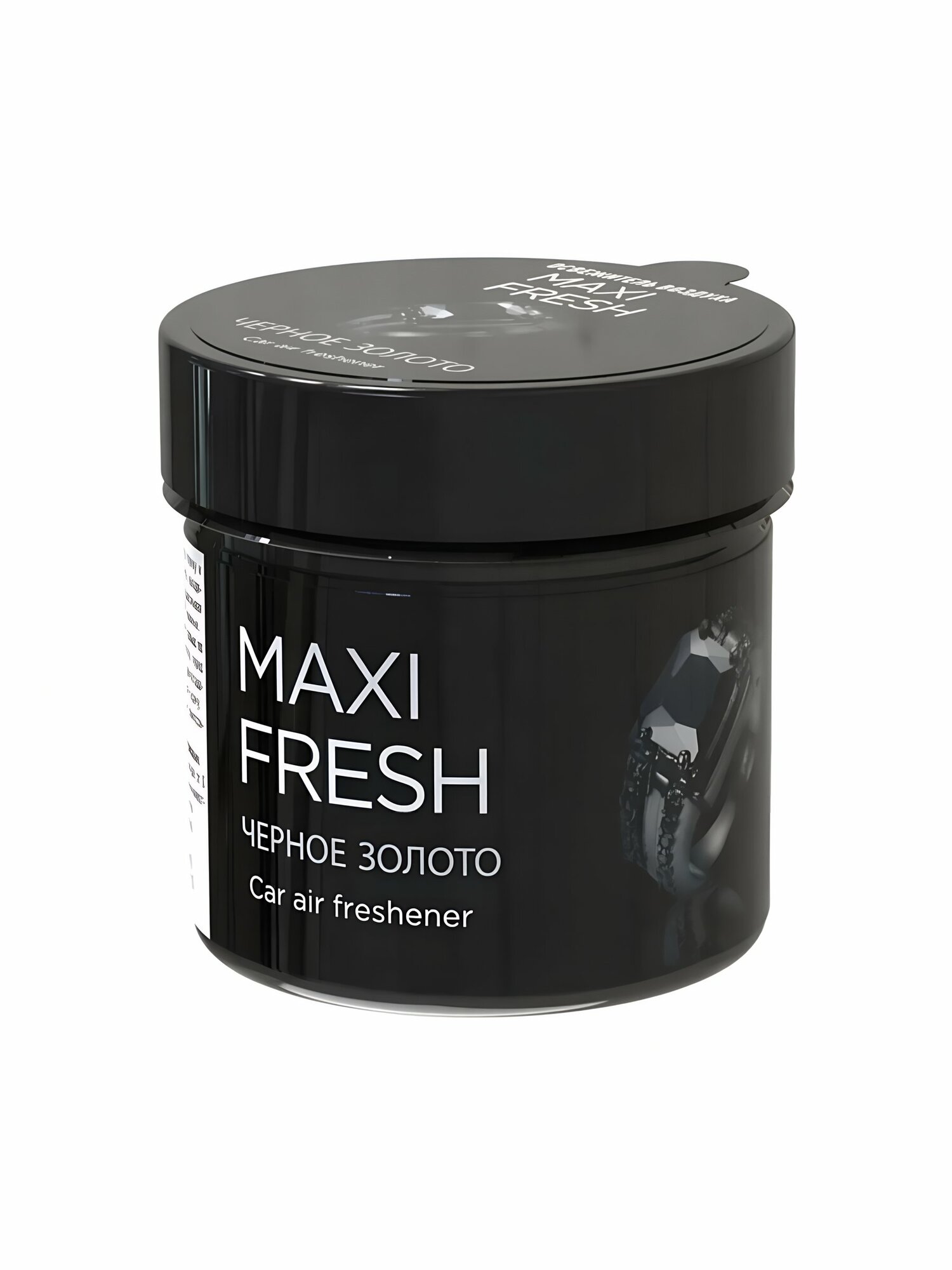 Ароматизатор в машину на панель, банка, Maxifresh, Черное золото, 46253
