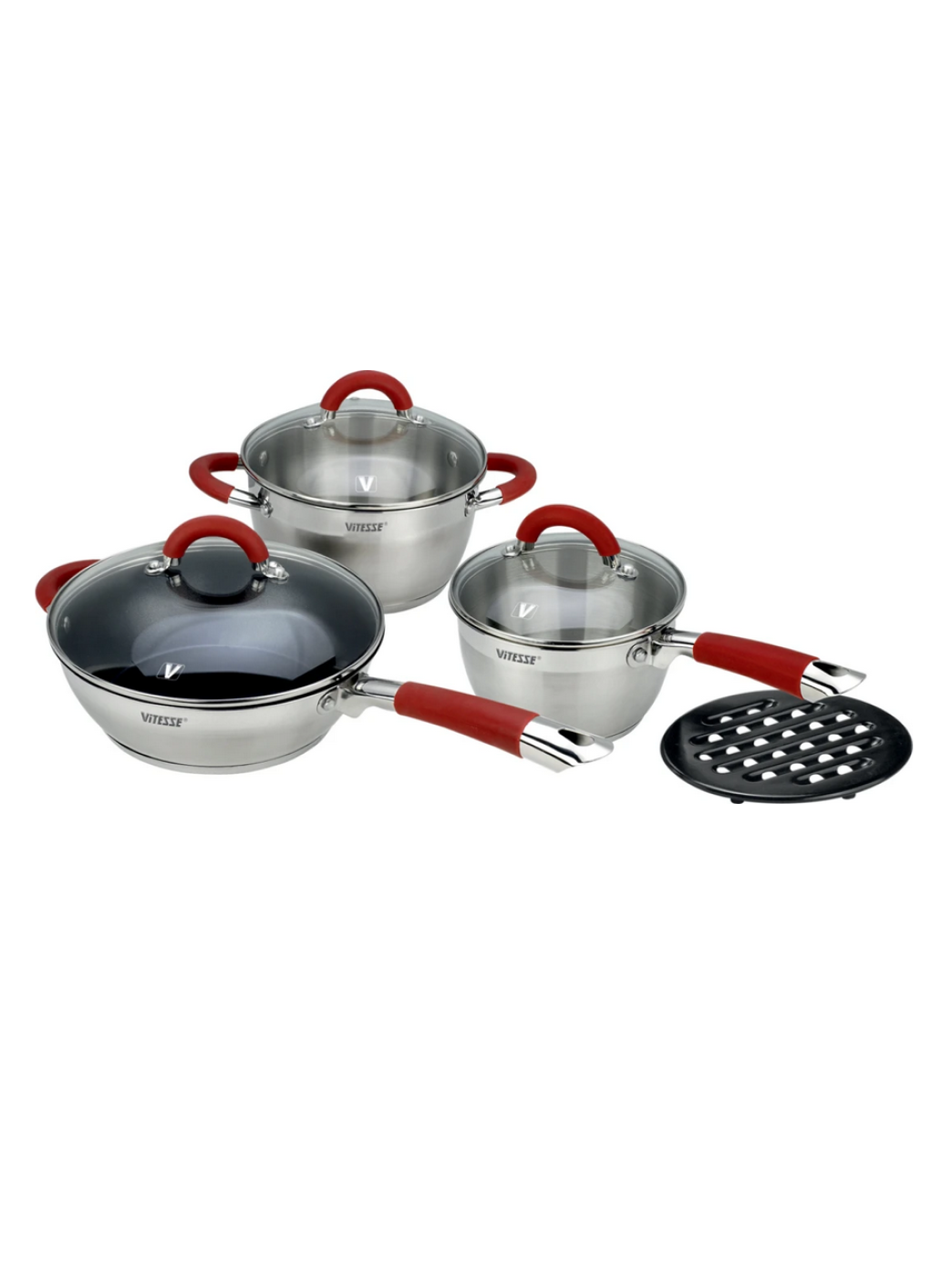 Набор посуды Vitesse VS-2002, 7 предметов, из нержавеющей стали