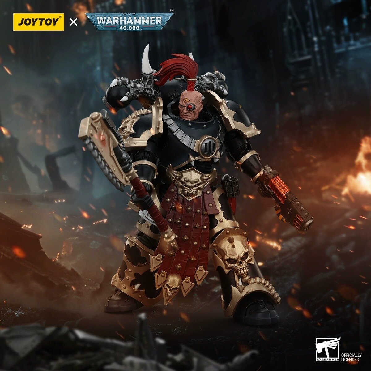 JOYTOY Dark Source Warhammer Chaos Space Marine Black Legion God's Chosen Five 1:18 подвижная фигурка солдата