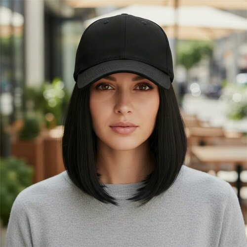 Изображение товара Парик, бейсболка с волосами. Волосы 15 см. Отличный вариант на разные случаи