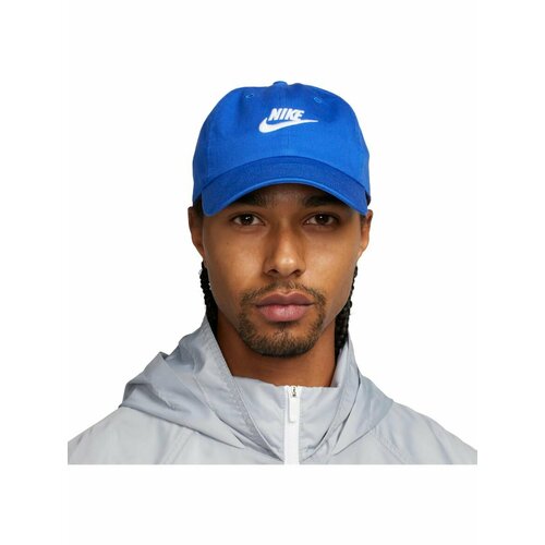 фото Бейсболка nike club unstructured futura wash cap для мужчин, размер m/l, синий