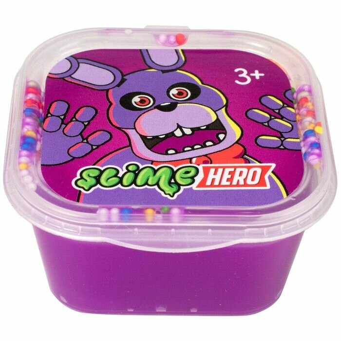 Слайм Волшебный мир "Роботы. Заяц", фиолетовый цвет, масса 60 г