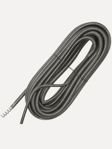 Изображение товара Трос сантехнический СантехКреп Стандарт 9 мм 10 м для прочистки труб, пружинный инструмент для канализации, 3.1.3.5.