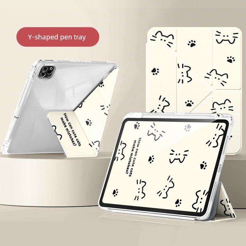 Подходит для планшета Xiaomi pad7pro, защитный чехол-книжка 3-в-1, 7pro, с мультяшным рисунком, 11,2 дюйма, 6pro,