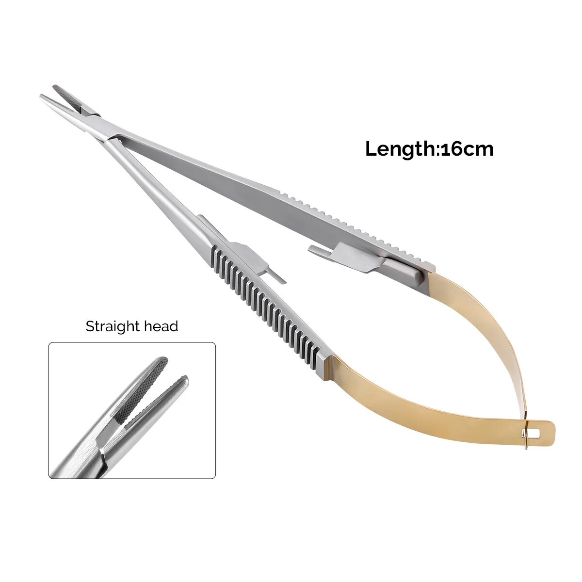 Иглодержатель хирургический AZDENT 16 см, Straight head