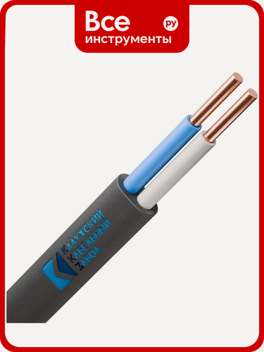 Изображение товара Кабель ККЗ ВВГп-нг (А) LS 2x1,5, 0,66 кВ KKZ40-00015598, медный провод с ПВХ оболочкой, плоский двухжильный, черный