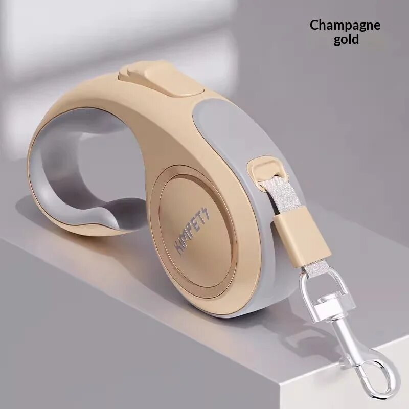 Поводок для собак автоматический Champagne gold, светло-желтый