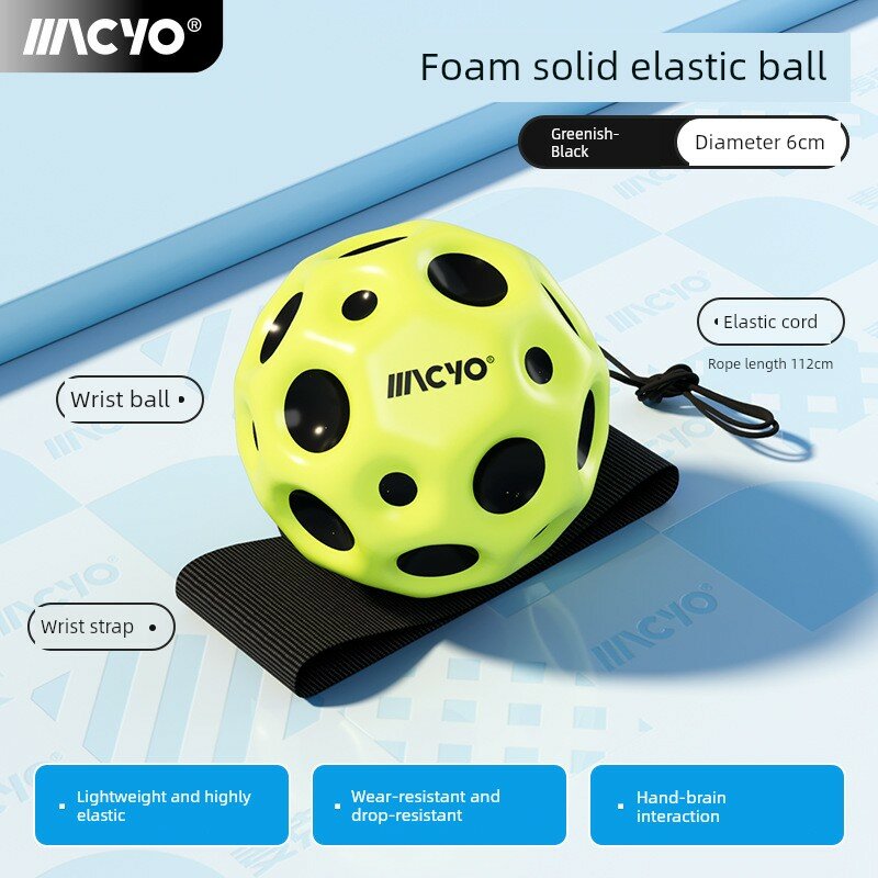 Waboba Moon Wrist Strap Ball - Высокая упругость, релаксация, для детей и взрослых, зеленый
