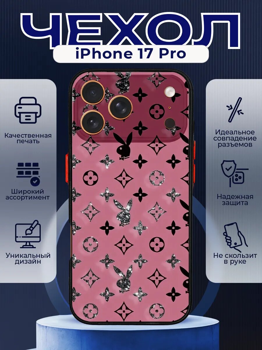 Чехол на IPHONE 17 PRO с принтом луи виттон