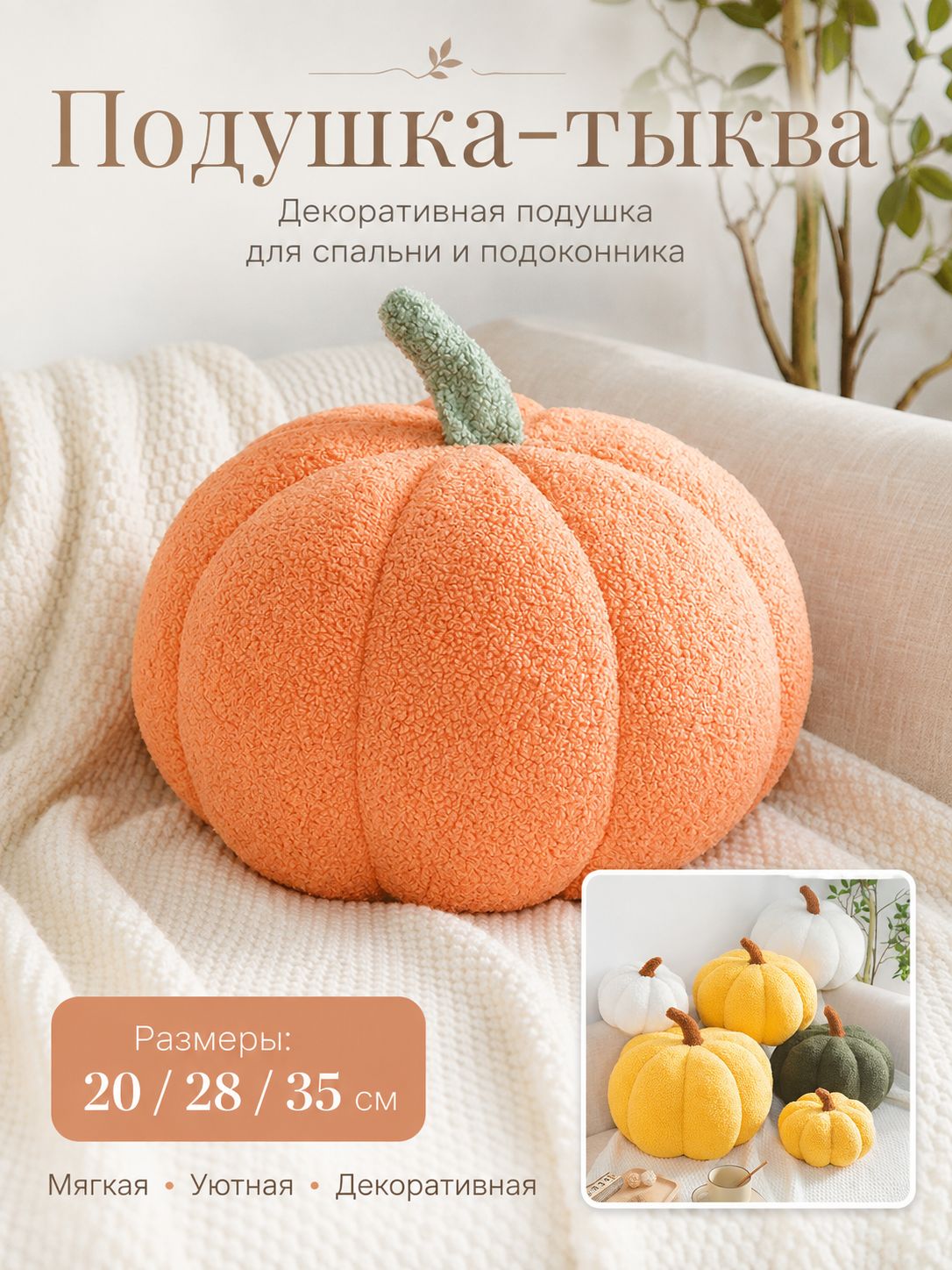 Подушка-игрушка 28x28 см